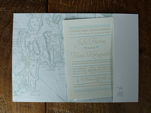 Newport Rhode Island wedding invitation by Shindig Bespoke