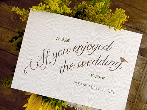 Signage for a Summer Vermont wedding at Mountain Top Inn by Shindig Bespoke