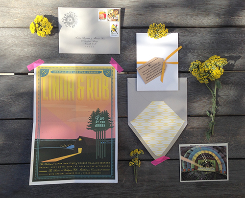Concert themed wedding invitation by Shindig Bespoke