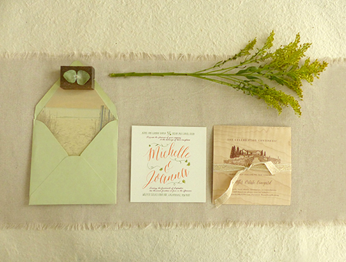 Invitation for a Hamptons wedding by Shindig Bespoke. 