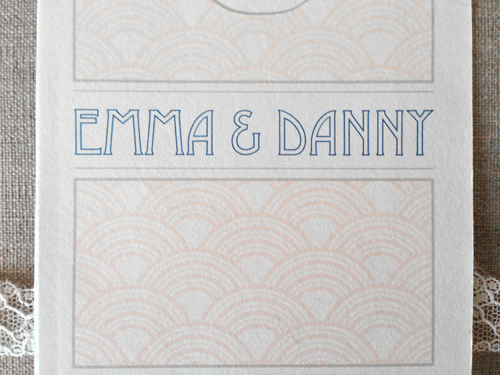 Romantic literary inspired wedding save the date by Shindig Bespoke