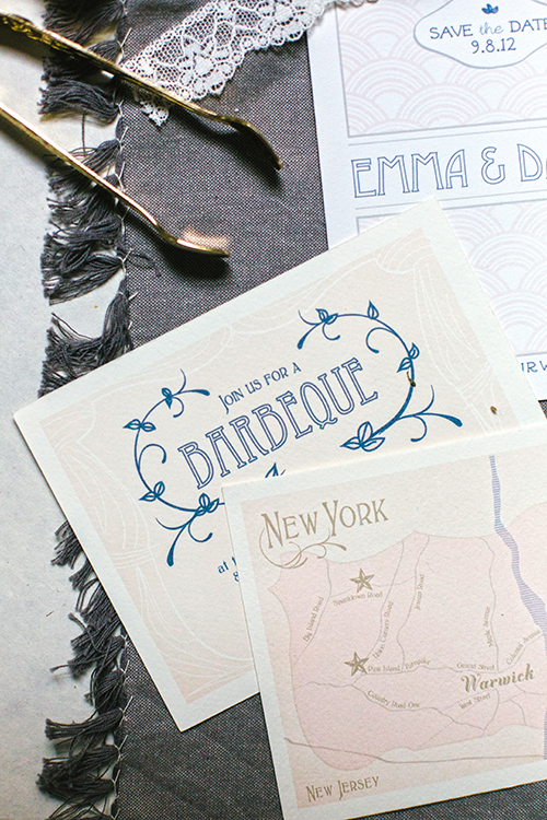 Romantic literary inspired wedding invitation by Shindig Bespoke