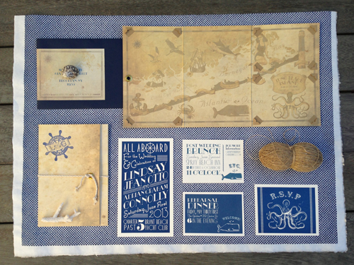 Historic Long Beach Island Wedding invitation by Shindg Bespoke