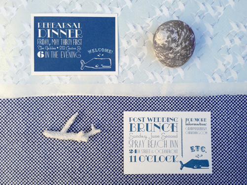 Historic Long Beach Island Wedding invitation by Shindg Bespoke