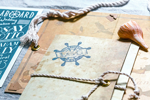 Historic Long Beach Island Wedding invitation by Shindg Bespoke