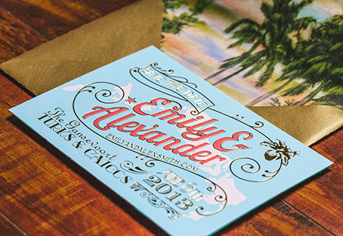 Turks and Caicos Save The Date by Shindig Bespoke