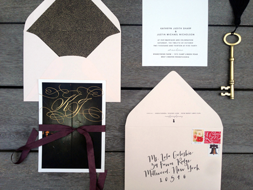 Elegant Barn Wedding Invitation