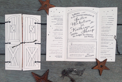 Barn Wedding Program